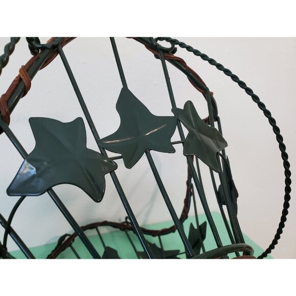 Ivy Metal and Twig Open Handled Basket, Callaway Style Basket - Picture 5 of 9